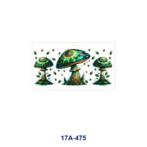 Wholesale 5pcs Hippie Tie Dye Mushroom Flower Crystal Heart Pixel Flame Leaf Mixed Decor Prints 16oz Cup UV DTF Wraps