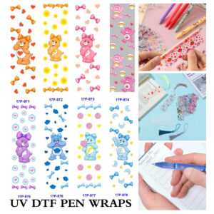 oly-2d547b80dfcd61c3c73f99ff9b04f21a Wholesale 2/8/16pcs UV DTF Stickers Rainbow Sunflower Sweet Pastel Teddy Designs Pen and Bookmark Stickers OLY Exclusive
