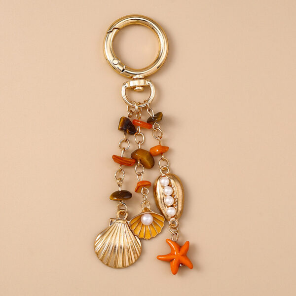 oly-2d557ec193a986d2a0d5bec14746789e Wholesale Blue Starfish Octopus Seahorse Zinc Alloy Keychain Trendy Bag Charm Gift
