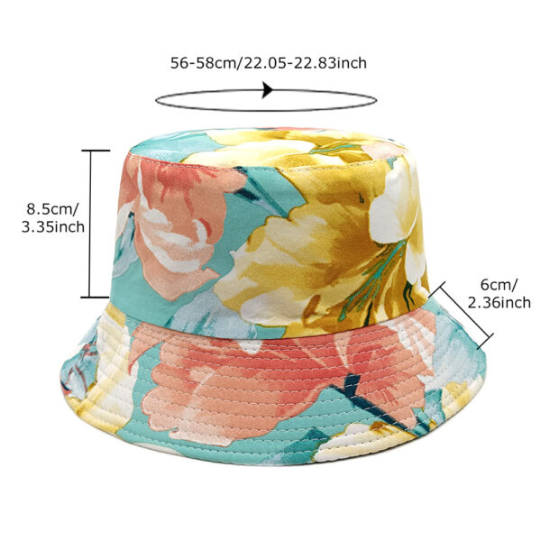 oly-2d5f53266cf1689aba3a09e369a65f89 Wholesale Stylish Reversible Floral Bucket Hat for Women Sunscreen Foldable Travel Hat