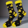 Wholesale Stylish Mid Tube Socks with Cute Yellow Duck Pattern Unisex Casual Socks for Youth