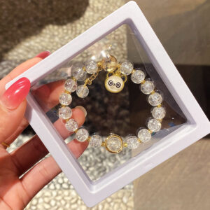 Little Bear White Ice Crack Bracelet Boxed