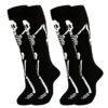 Wholesale Polyester Cartoon Print Halloween Skeleton Mid Calf Socks for Unisex Sweat Absorbing Gift