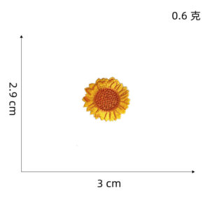 6#-light color small sunflower * Hot Melt Adhesive cloth stickers