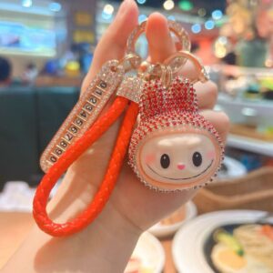 oly-2dbb9cdc01a515cdc3410d4ee0e95719 Wholesale Red Cartoon Sparkling Big Head Keychain, Trendy Bag Charm and Car Key Accessory for Everyday Use