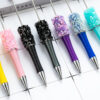oly-2e044225a908612b6afa6b6b7054ca22 Wholesale Cute Rhinestone Beaded DIY Pen Plastic Ballpoint Pen for Office Stationery Gift