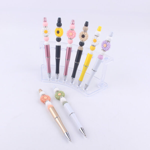 oly-2e122d64491df63a168fe0ab1825943e Wholesale Chic Beaded Pen Creative DIY Silicone Bead Writing Pen for Resale