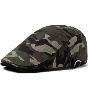 Wholesale Stylish Khaki Beret Summer Sunscreen Adjustable Cotton Linen Hat Boutique Resale