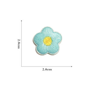 Self-adhesive blue flower cloth stickers -2#