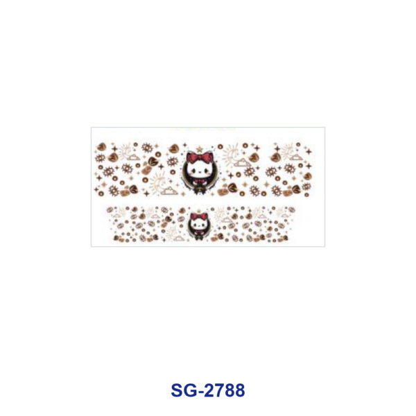Wholesale 8pcs Charming and Adorable Cartoon Animal Floral Print 3oz Cup Stickers Wrap OLY Exclusive