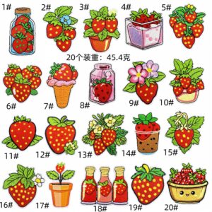 Strawberry cloth patch set 20 pieces