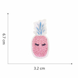 1#-pineapple cloth stickers