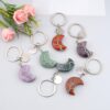 oly-2e5e97cabb613c058bf32b5a8a8f130a Wholesale Natural Stone Moon Keychain Bag Charm Pastoral Style Women's Gift
