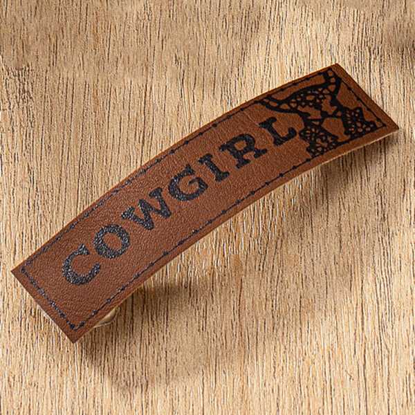 Wholesale Western Cowboy Letter Print Hair Clip Fashion Accessory for Women
