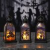 Wholesale Halloween Decorative Candle Lamp Plastic Witch Pattern Party Home Decoration