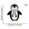 Wholesale Trendy Winter Cartoon Embroidered Patches Snowman Penguin Blue Embroidery Badges DIY Accessory