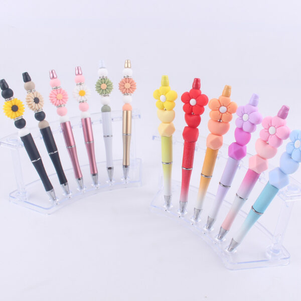 oly-2e9b30ba8e4ce5f993b71ddb01105468 Wholesale Chic Beaded Pen Creative DIY Silicone Bead Writing Pen for Resale