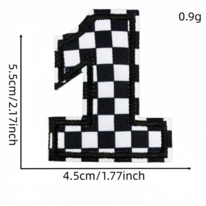 Checkerboard Number Cloth Patch #1