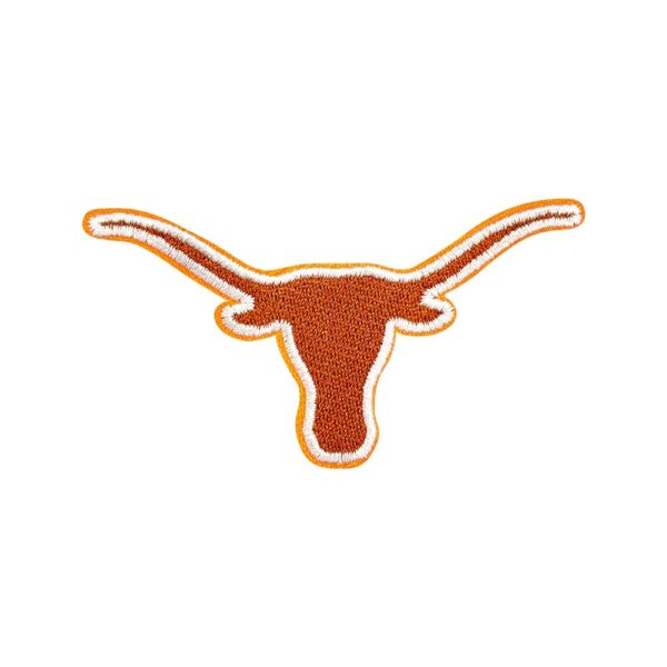 oly-2eb3a4a99e471f0ad1dba12ac043c0ed Wholesale Polyester Embroidered Patch, Texas Longhorn Orange, Iron-On Adhesive, Casual Fashion Accessory for Hats & Shoes