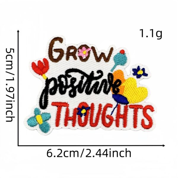 Wholesale Stylish Colorful English Letter Embroidered Patch Iron-On Fashion Accessory for Bag Charm Gift