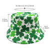 Wholesale St. Patrick's Day Reversible Bucket Hat with Trefoil Print Unisex Sun Protection Hat Gift for Party Favors or Boutique Resale