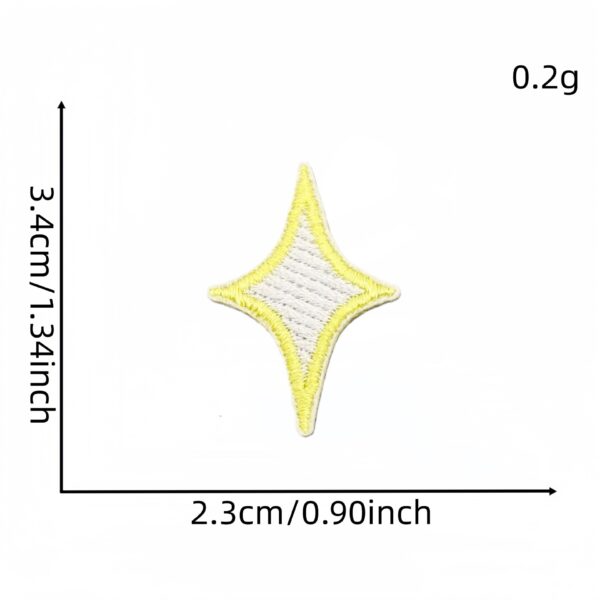 oly-2eea30d06fa64620c903aa068b5ccb2a Wholesale Polyester Small Green Star Patch Cartoon Embroidery for Bags and Clothes Resale