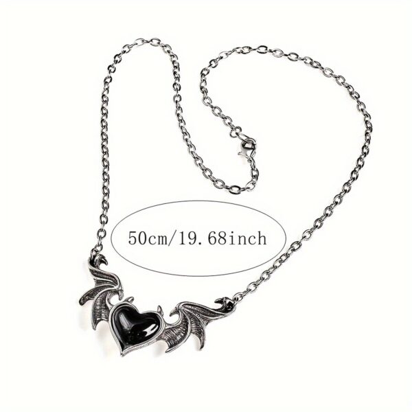 oly-2ef2fff28c6673a20dc3e0e5a43432cb Wholesale Devil Heart Pendant Necklace Gothic Chic Jewelry Accessory for Boutique Resale