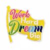Wholesale Stylish Colorful English Letter Embroidered Patch Iron-On Fashion Accessory for Bag Charm Gift