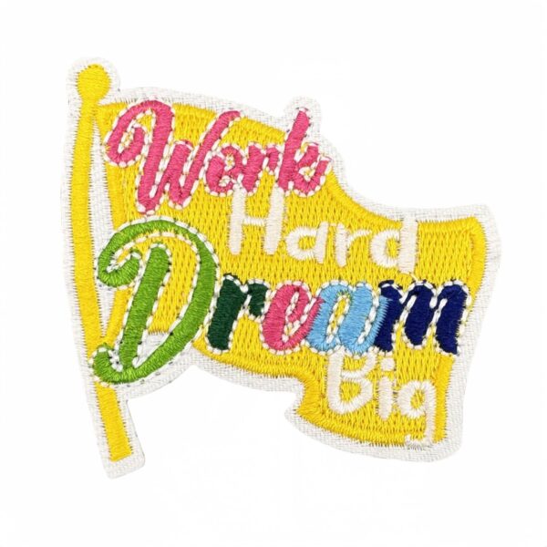 Wholesale Stylish Colorful English Letter Embroidered Patch Iron-On Fashion Accessory for Bag Charm Gift