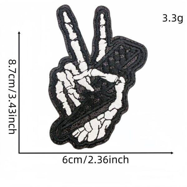 oly-2f12dbd4de10f82e0ddc51f8b1a236ba Wholesale Punk Skull Hand Embroidery Patches Set of 9 Pieces DIY Clothing Accessory