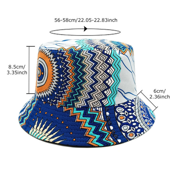 oly-2f18b13c0a3f40667be4a66fab67276b Wholesale Double Sided Bucket Hat Ethnic Style Sun Protection Hat for Women Couples Fashion Accessory