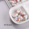 Wholesale Acrylic Printed Design Loose Beads Fashion Accessory DIY Craft Supply for Bag Charm Phone Chain Boutique Resale OLY Exclusive
