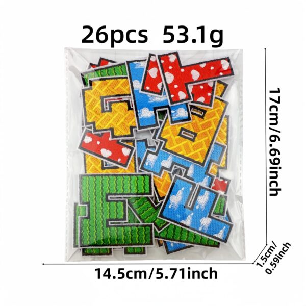 Wholesale Polyester Embroidered Alphabet Patches Colorful 26 Letters for Clothing Bags Repair Gift