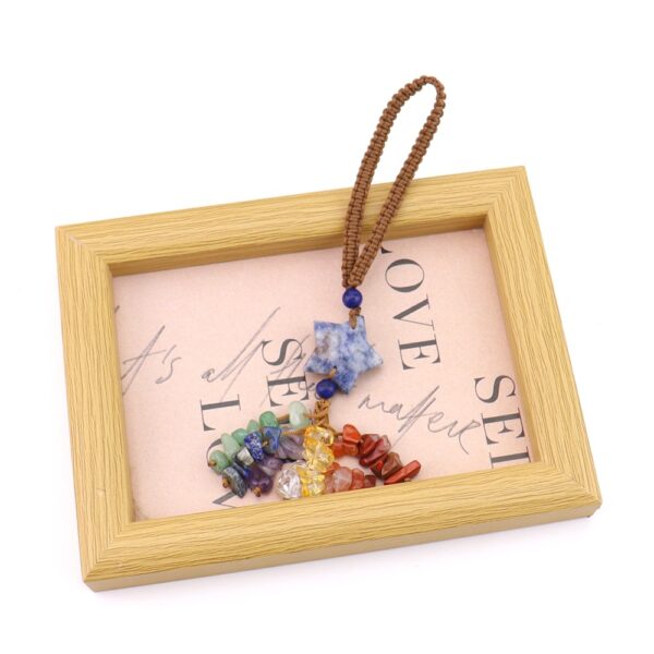 oly-2f28ceeb8a979e4e3354757788d0cb9f Wholesale Handmade Agate Bag Charm Star and Moon Pattern Amethyst for Everyday Use