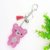 oly-2f4229e696f8935061523d47cf1063f2 Wholesale Rhinestone Teddy Bear Keychain White Faux Fur Decorative Bag Accessory for Women