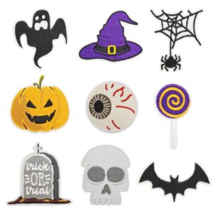 Wholesale Polyester Halloween Cloth Stickers Ghost Bat Pumpkin Patches for Party Decor