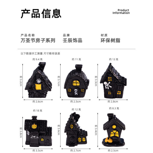 Wholesale Resin Halloween Demon House Miniature Scene Home Decor