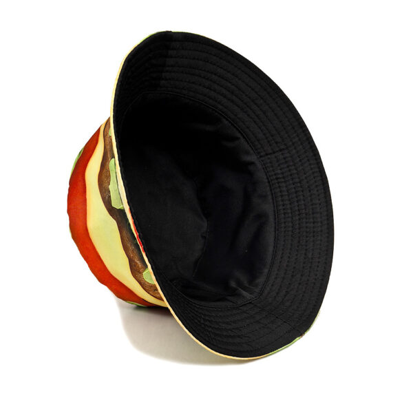 Wholesale Hamburger Pattern Fisherman Hat Double Sided Sunscreen for Resale