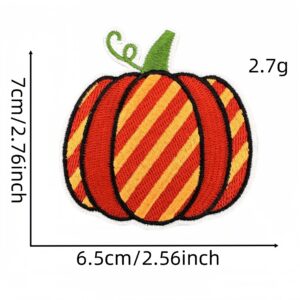 Colorful plaid pumpkin cloth sticker 3#