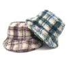 Wholesale Striped Plush Bucket Hat Chic Winter Hat for Women Everyday Wear