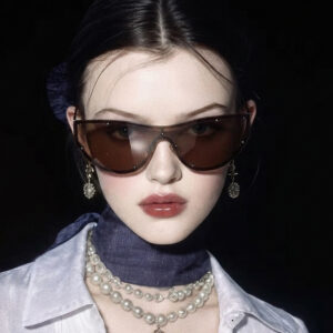 oly-2fdeec5412cb6efa92abd9cee5e9cd1f Wholesale Chic Punk Oversized Sunglasses UV400 Black Frame Gray Lens Fashion Accessory