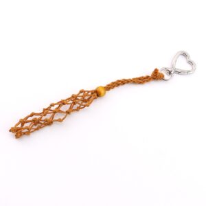 Brown woven lipstick mesh bag