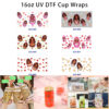 oly-2fee53494a04b12949f56be86a48f9ce Wholesale 5pcs Luscious Sweet Cartoon Curly Hair Girl Donut Popcorn Watermelon Cupcake Strawberry Cream Dessert Heart Star Mixed Decor Prints 16oz Cup UV DTF Wraps