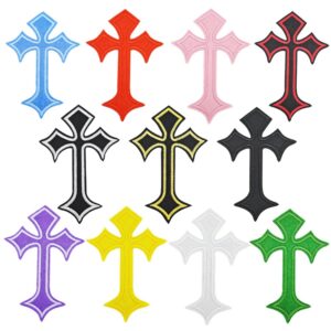 oly-2ff2098d9aa567bcf05fb35ff7bd137c Wholesale Colorful Cross Embroidered Patch Decorative Fabric Sticker for Clothing Home Decor