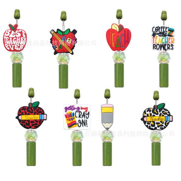 oly-2ffba4b3237e138aa9cf6b74e9487e5f Wholesale Double Sided PVC Beads Decorative Pen Accents for Back to School Teacher Gift Resale