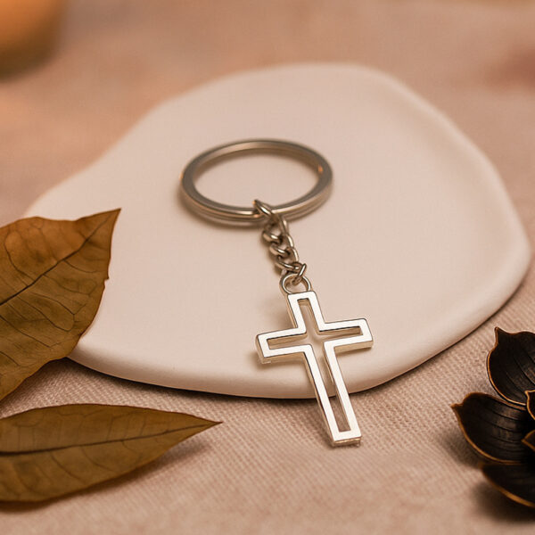 oly-30044c7bac909e8d02794c28c43e5293 Wholesale Western Style Cross Pendant Keychain Metal Silver Bag Charm Jewelry Accessory