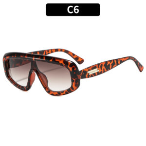 C6-leopard print frame double tea piece