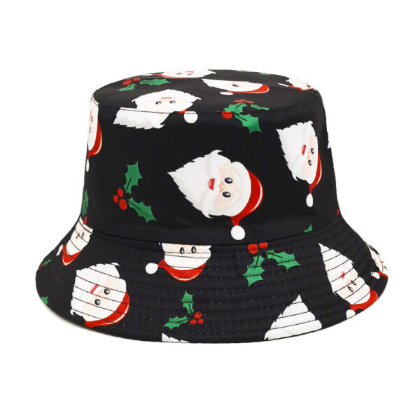 oly-301919ca66157fb735757d784f5476ee Wholesale Christmas Santa Pattern Fisherman Hat Trendy Outdoor Sun Hat for Everyday Wear Resale Friendly