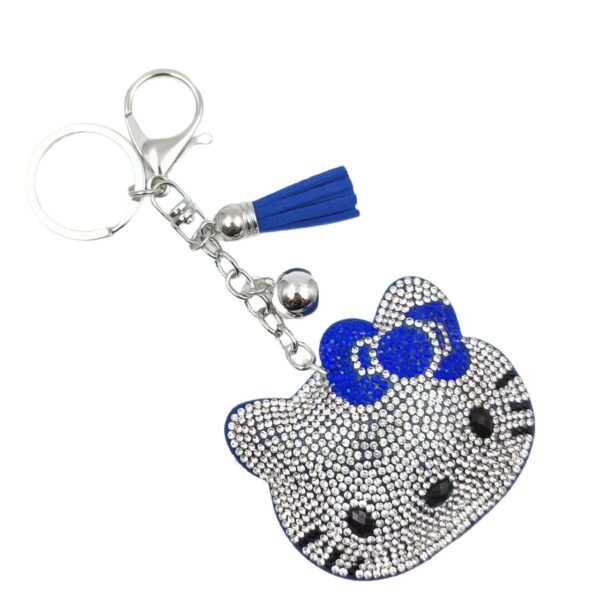 Wholesale Korean Velvet Cat Bag Charm with Tassels and Two Tone Rhinestones Wedding Gift for Women