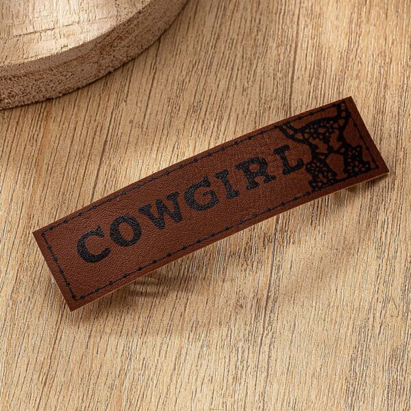 Wholesale Western Cowboy Letter Print Hair Clip Fashion Accessory for Women
